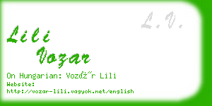 lili vozar business card